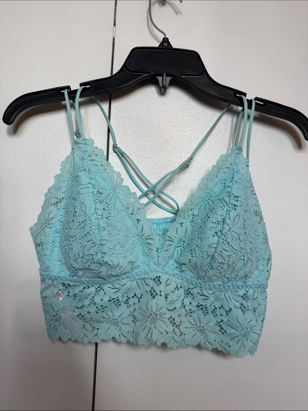 PINK Victoria's Secret Lace Bralette in Light Aqua
